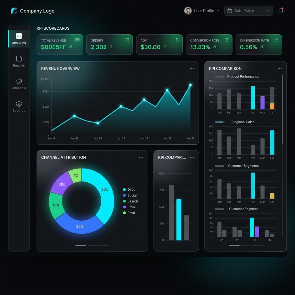 Dashboard analítico de e-commerce